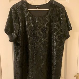 TORRID Velvet Snakeskin Shirt